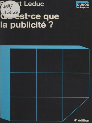cover image of Qu'est-ce que la publicité ?